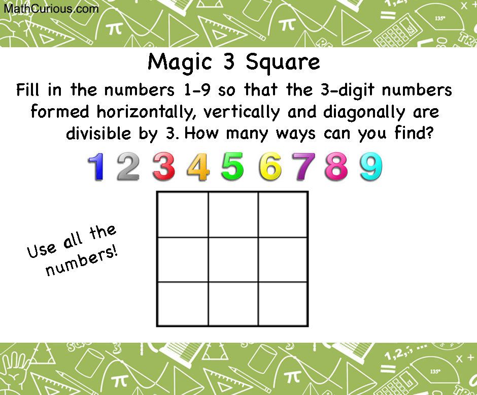 Math Curious -Magic 3 Square